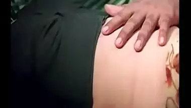 Indian Village auntie fucks lover next to drunk sleeping husband