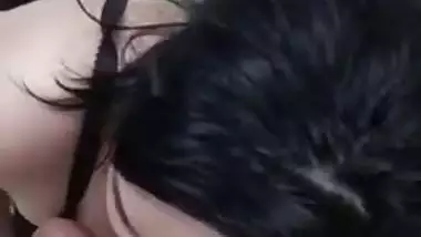 Big boob girl gives a desi blowjob to her lover
