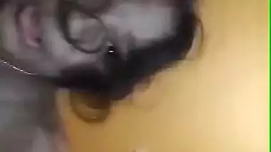 Desi young couple sucking boobs