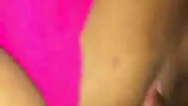 desi wife showing boobs and armpits in pink bra