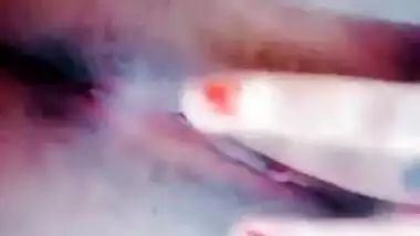 Desi woman enjoys her XXX porn show of naked tits when husband isn't home