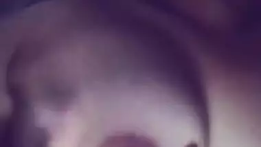 Indian aunty squeezes her own boobs like crazy in close-up video