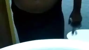 Big boobs sexy desi girl brushing and masturbating