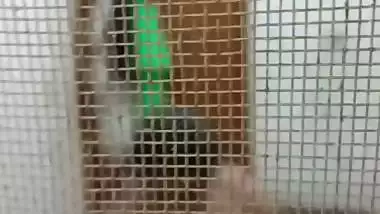 Huge boobs MILF naked in the bathroom viral MMS