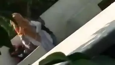 Desi College Lover Park me masti