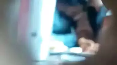 Mallu sexy girl kissed and boobs sucked in restaurant